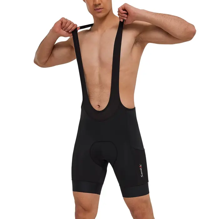 Santic hommes cyclisme cuissard 4D coussin rembourrage cyclisme bas cuissard longue Distance vtt rem
