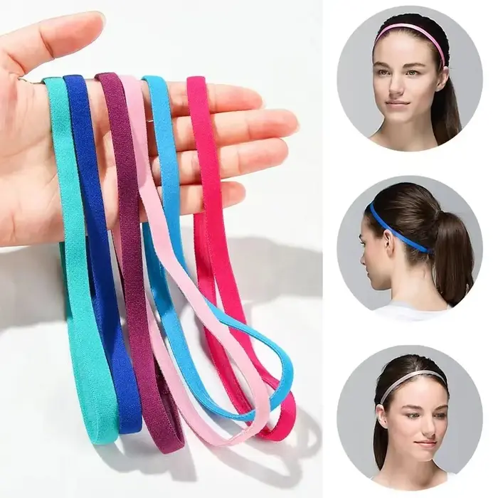 Bandeau élastique anti-poussière 4 pièces - Anti-transpiration pour yoga et sauna unisexe