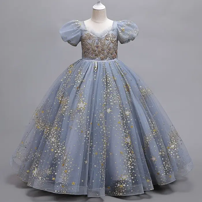 Robe de mariée à fleurs pour filles, longue, sans manches, princesse arc-en-ciel, cadeau d'hôte, pro