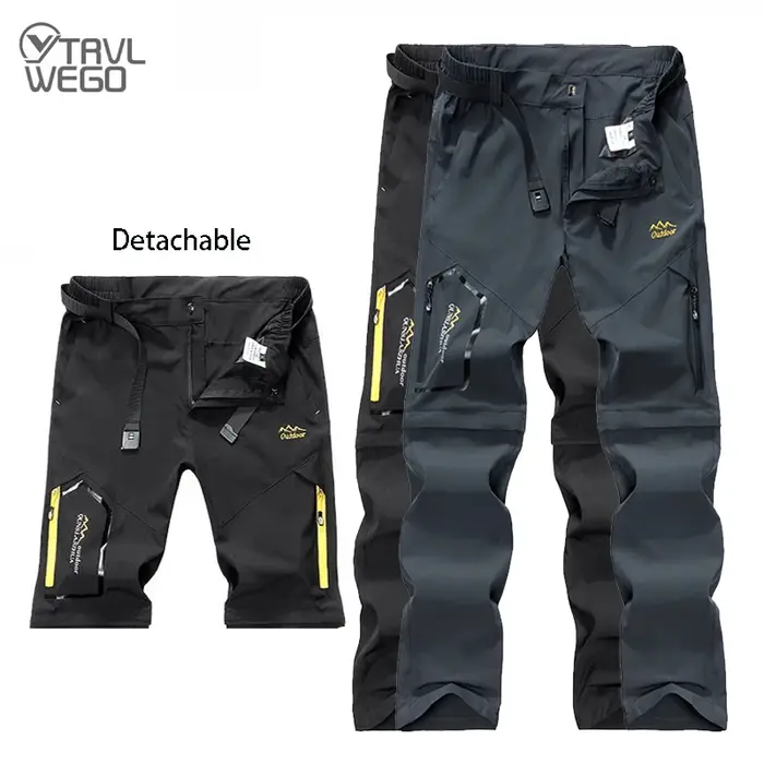 TRVLWEGO pantalon de sport respirant pour hommes randonnée légère avec poche zippée pantalon de voya