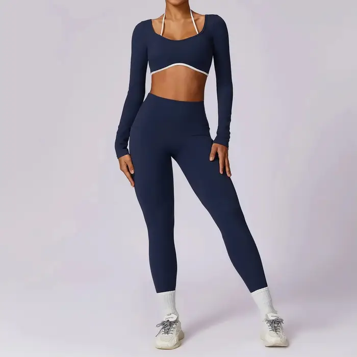 2 pièces ensemble de gymnastique femmes entraînement dos nu Yoga costume femmes séchage rapide cours