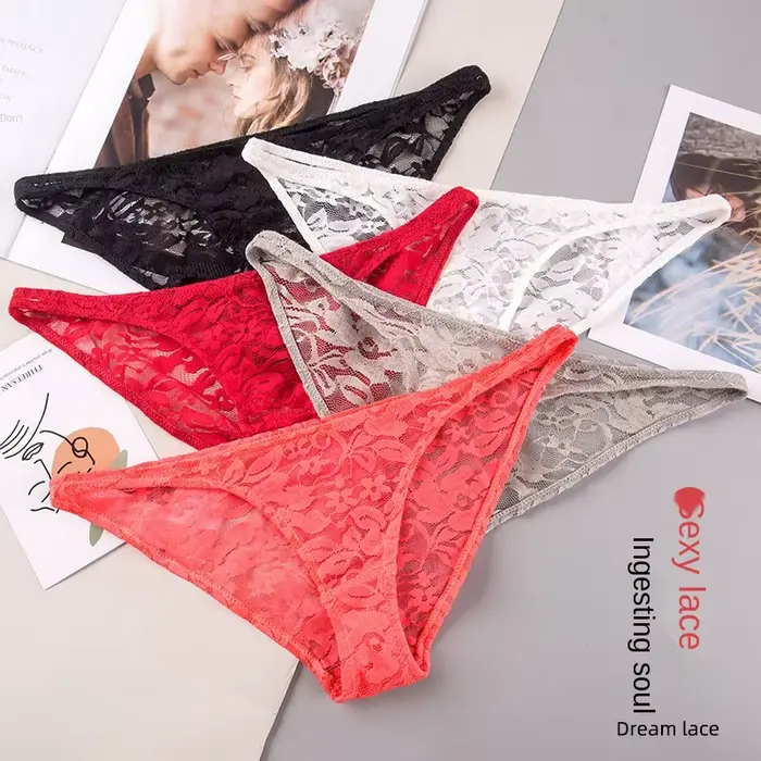 Sous-vêtements sexy en dentelle pour femmes culotte transparente slip confortable taille basse caleçon sans couture lingerie féminine occasions spéciales libertés et séductions
