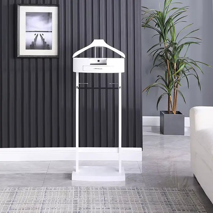 Support de Valet de costume multifonctionnel avec porte-vêtements avec porte-chaussures et tiroir, c