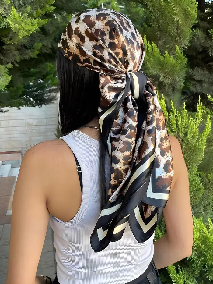 Foulard de luxe 60 couleurs pour femme, 70*70 cm, effet soie, carré, pour cheveux, châle en satin, g
