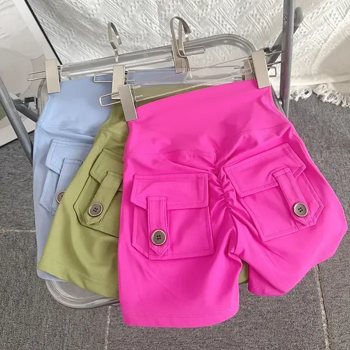Shorts de yoga taille haute pour femmes - Shorts d'entraînement fitness confortables gym