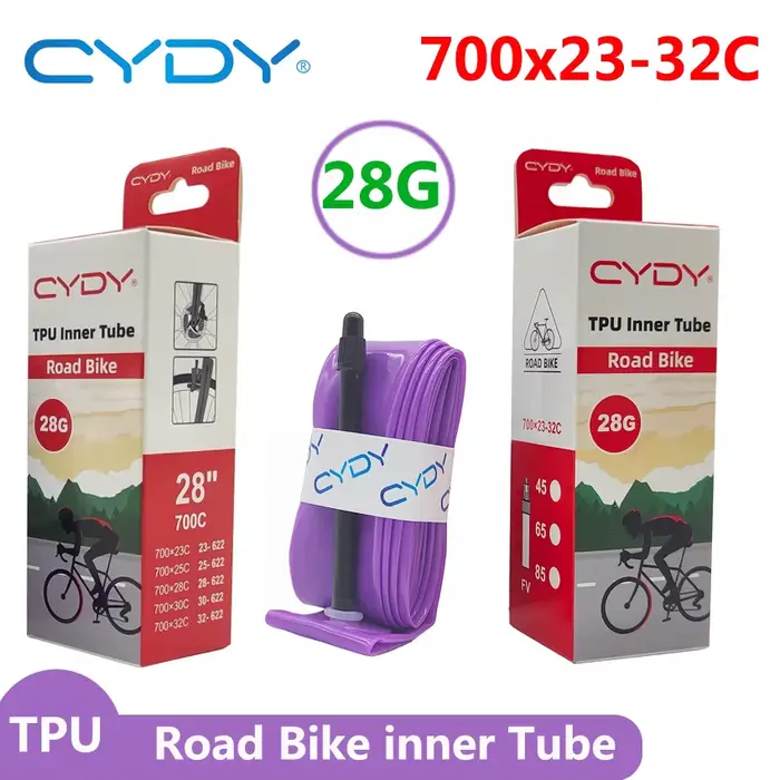 28g CYDY vélo de route TPU chambre à air 700x23C 25C 26C 27C 28C 30C 32C vélo vélo pneus caméra pneu