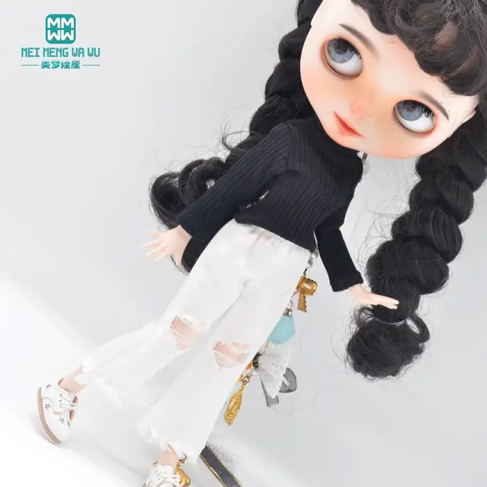 Convient aux accessoires de vêtements de poupée Blyth Azone OB22 OB24, pull à col roulé de couleur b