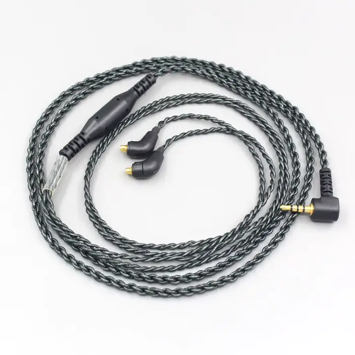 Câble d'écouteurs à feuille d'argent équilibré, 45ohm, 3.5mm 2.5mm 4.4mm, pour ER4SR ER4XR ER3XR ER3