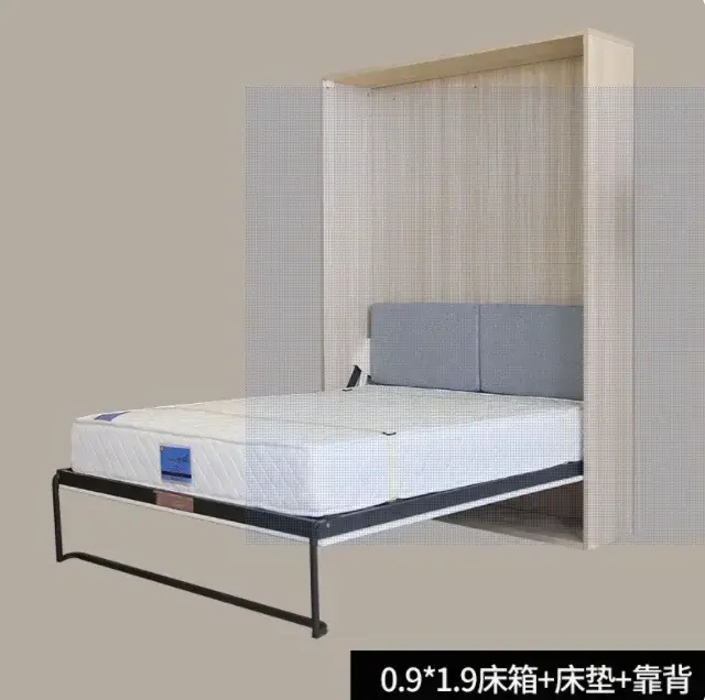 Armoire multifonctionnelle Invisible, lit pliant intégré, combinaison de salle d'étude, chambre à co