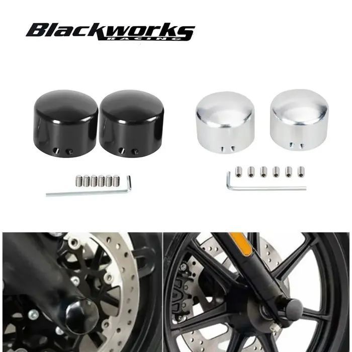 Moto Réglable Essieu Avant Écrou Boulon Capuchon pour Harley Sportster 883 1200 Dyna VRSCA V Rod 200