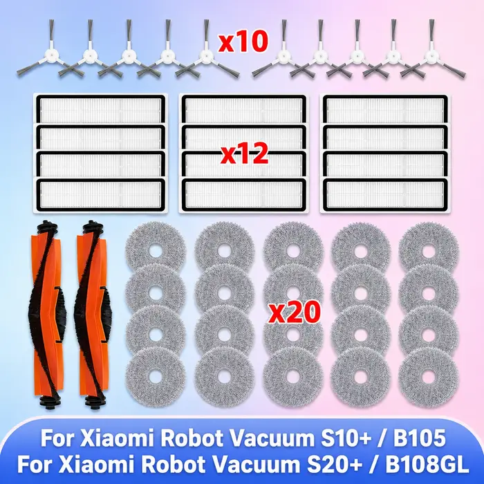 Compatible Pour Xiaomi Robot Vacuum S20+ / S10 Plus / B108GL / B105 / B108CN B113CN Pièces Rouleau Principal Brosse Laté