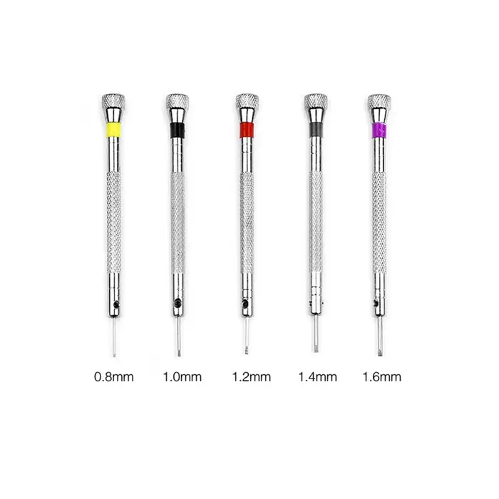 Tournevis en acier de 0.8 à 1.6mm pour la réparation de montres, outils de montre portables, retrait