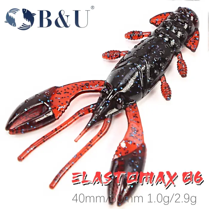 B & U chenille flottant 40mm 60mm pêche leurre souple gabarit Wobblers appâts en Silicone crevettes 