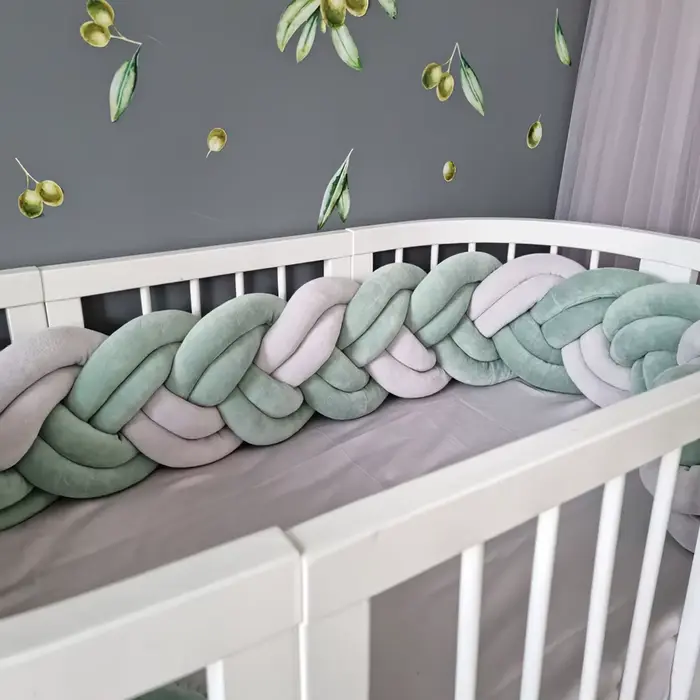 Pare-chocs de lit de bébé pour enfants, tresse de coussin, protecteur de décoration de lit CPull, no