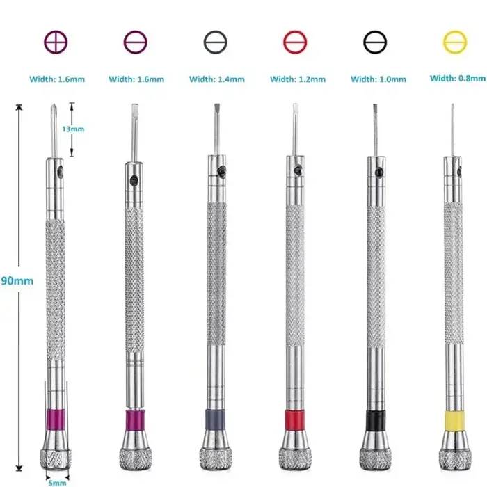 Tournevis en acier pour la réparation de montres, outils de montre portables, retrait de bande avec 