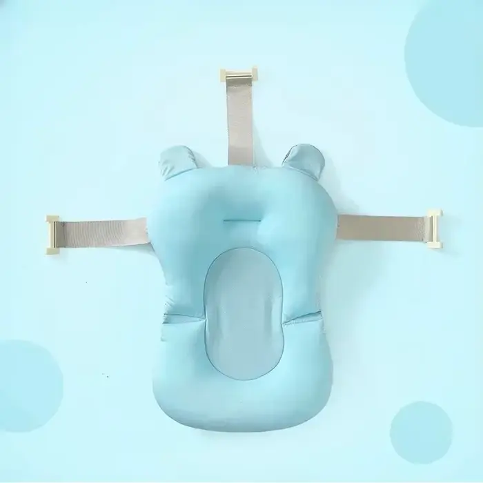 Tapis de bain antidérapant pour bébé, coussin de soutien pliable pour baignoire nouveau-né, oreiller