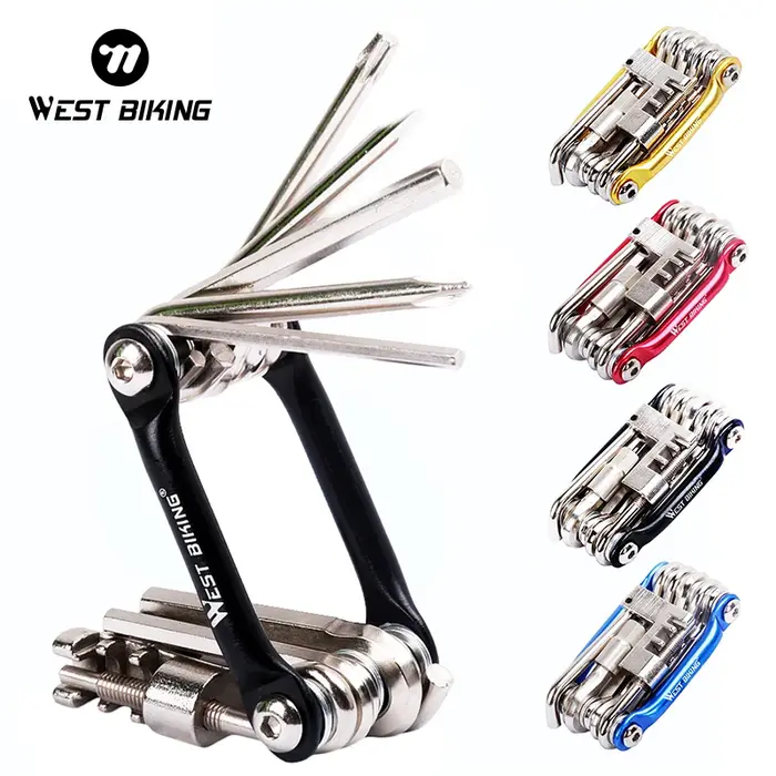 Kit de réparation de vélo multifonction 11 en 1 pour cyclisme occasionnel et compétition西路骑行修理工具11合一自行车多功能修理工具公路山地车螺丝刀（请忽略此部分，这是系统生成的默认内容，非描述中要求的内容。）