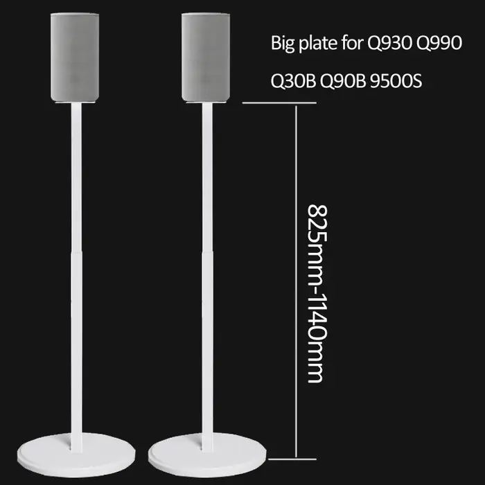 1 paire = 2 pièces blanc SF10L 82,5 cm-114 cm Q930 9500 990C Q990F Q30B Q90B base ronde réglable son