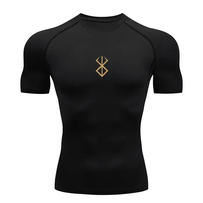 Chemise de compression homme manches courtes respirante - Séchage rapide pour sport et musculation