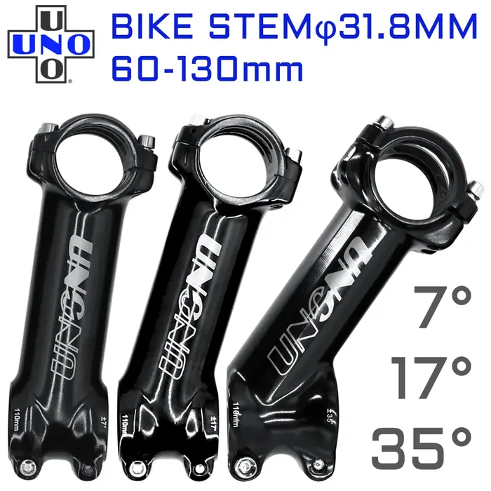 Tige de vélo de montagne ultralégère UNO 7, 17 degrés, Alu 6061, 60-130mm, 35 degrés, kaloy