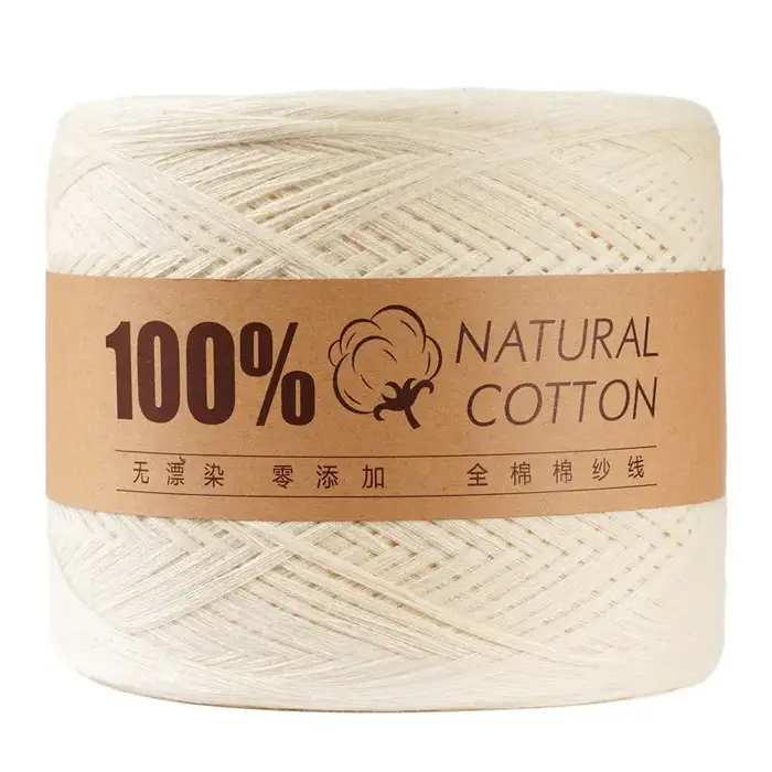 Fil de coton pour tricoter, non blanchi, ligne Algodon brute, bébé, bricolage pour enfants, tricot à