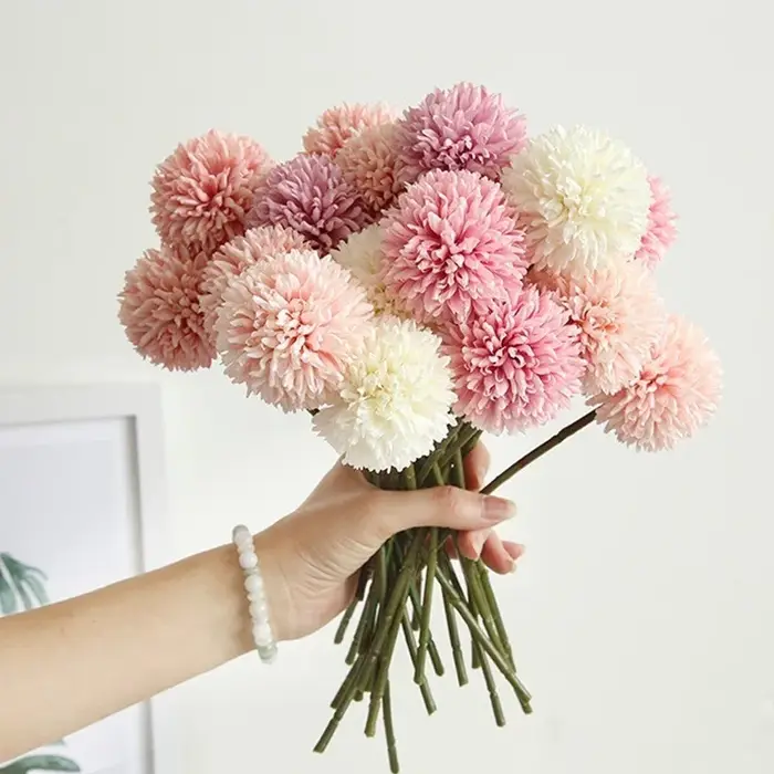 Bouquet de Fleurs Artificielles Hortensia, pour Décoration de Maison, Chambre à Coucher, Mariage, Va