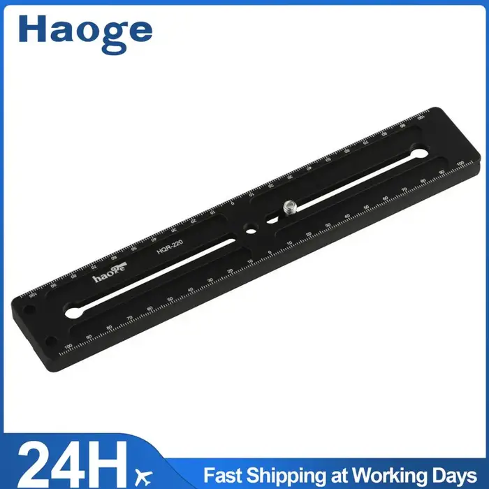 Haoge – Rail d'extension Long polyvalent à dégagement rapide, plaque coulissante pour caméra, trépie
