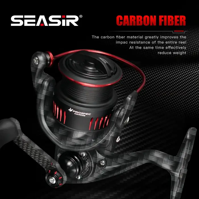 Seasir P-Series Prospec moulinet de pêche en Fiber de carbone 9Kg Max glisser 8 + 1BB 5.2:1/6.2:1 mo