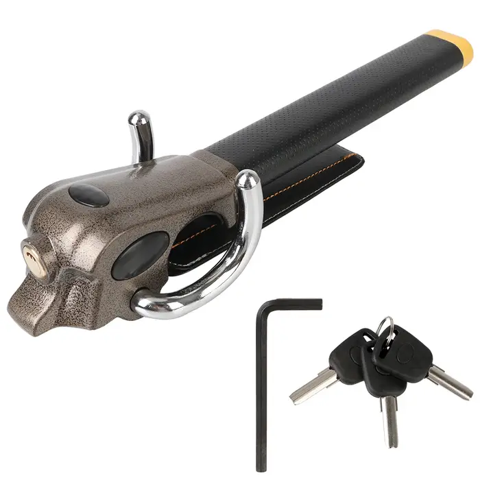 Protection Antivol pour Volant de Voiture, Serrure en T Pliable, Accessoire de Sécurité