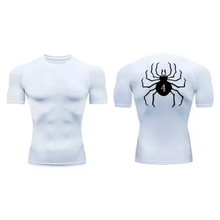 Anime Hunter x Hunter GYM Compression t-shirts course Fitness serré vêtements de Sport à manches cou