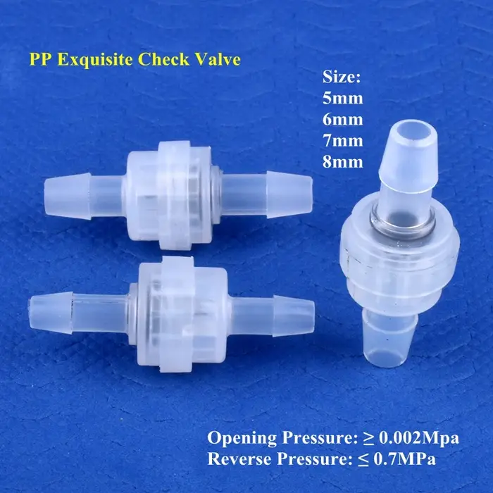 Valve de contrôle exquise PP, 1 à 100 pièces, 5 ~ 8mm, tuyau d'arrosage goutte-à-goutte, Valve anti-