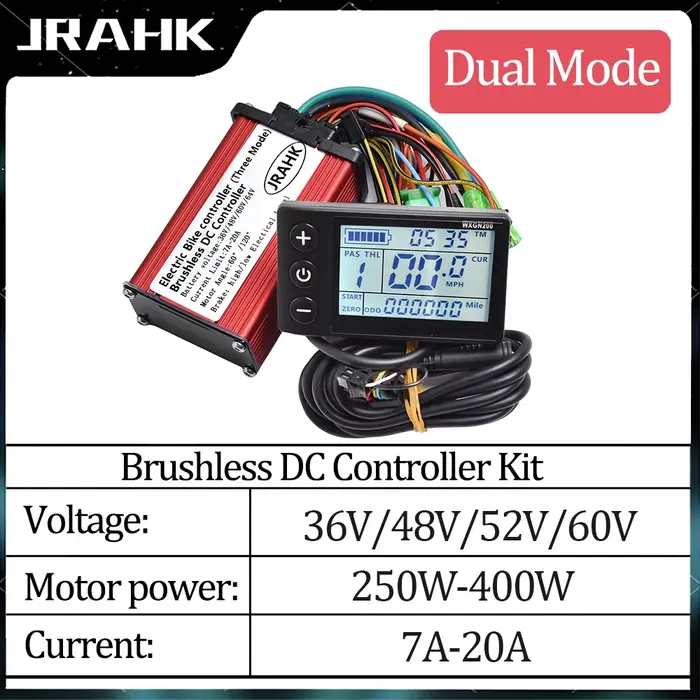 JRAHK 36V 350W S866 BLDC Kit de contrôleur contrôleur de vélo électrique 36V 7A-20A 48V 350W accélér