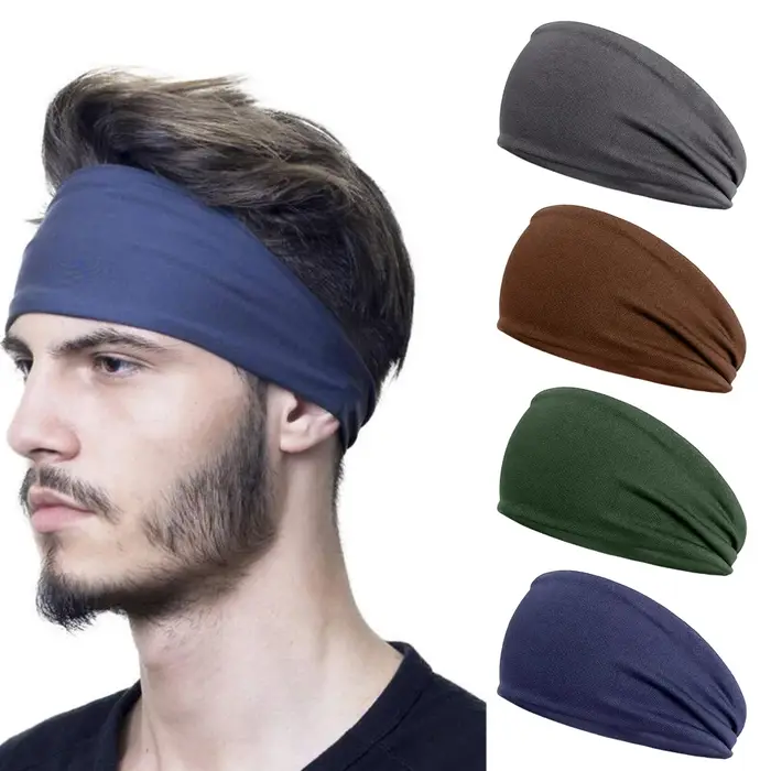 Bandeau de sport élastique absorbant à séchage rapide pour hommes et femmes, bandeau anti-transpirat