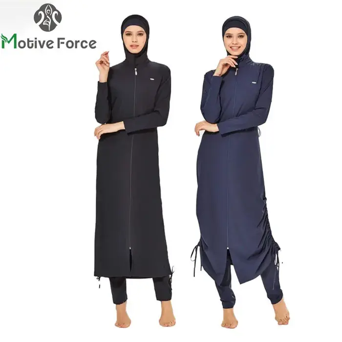 3 pièces musulman modeste Burkini Femmes maillots de bain maillot de bain pour femmes Abayas Hijab i