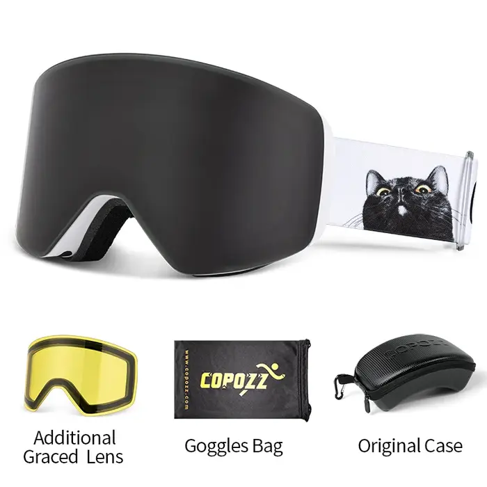 COPOZZ lunettes de Ski d'hiver professionnelles magnétiques à changement rapide Double couche Anti-b