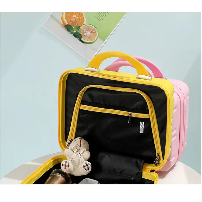 Petite valise de voyage pour femme, sac à cosmétiques, matériau compressif, neuf, taille 30 cm-15,5 