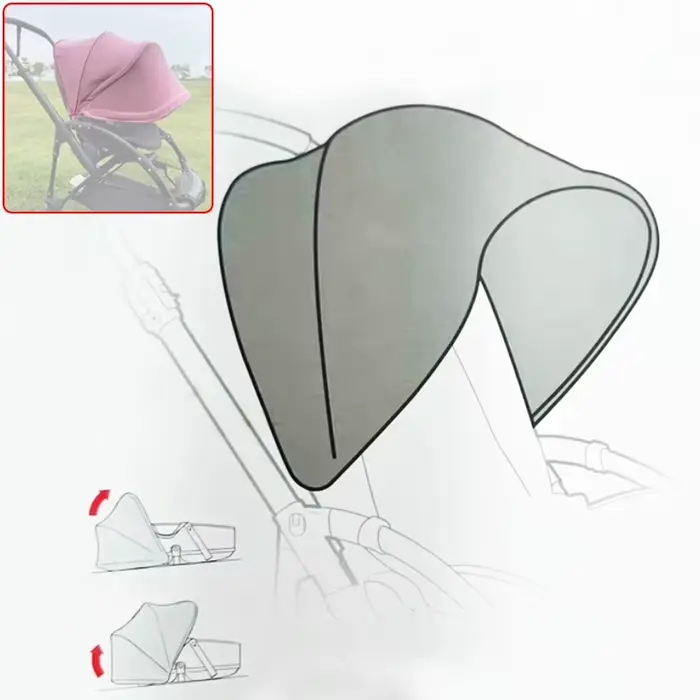Auvent solaire pour Bugaboo Bee3 Bee5, pare-soleil pour poussette, Textile avec fenêtre en maille, t