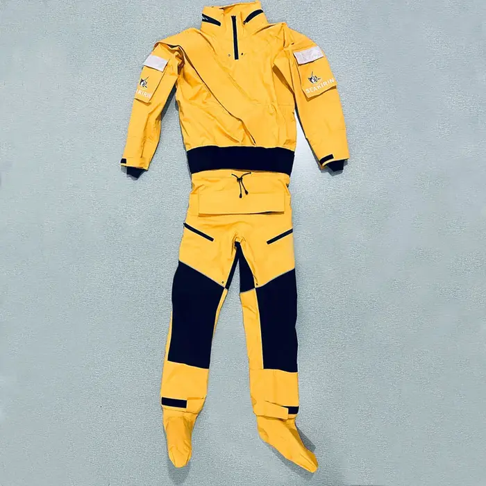 Combinaison sèche imperméable à capuche détachable, entrée avant, vêtements pour kayak, pagaie, Raft