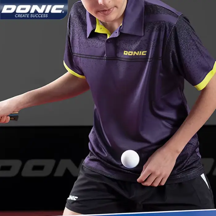 Maillot tennis de table homme femme - Col rond revers - Séchage rapide respirant WhatsApp IC