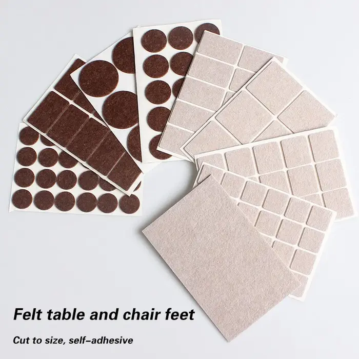 Table et chaise en feutre, protection des pieds, sous-sol, résistant à l'usure, réduction du bruit, 