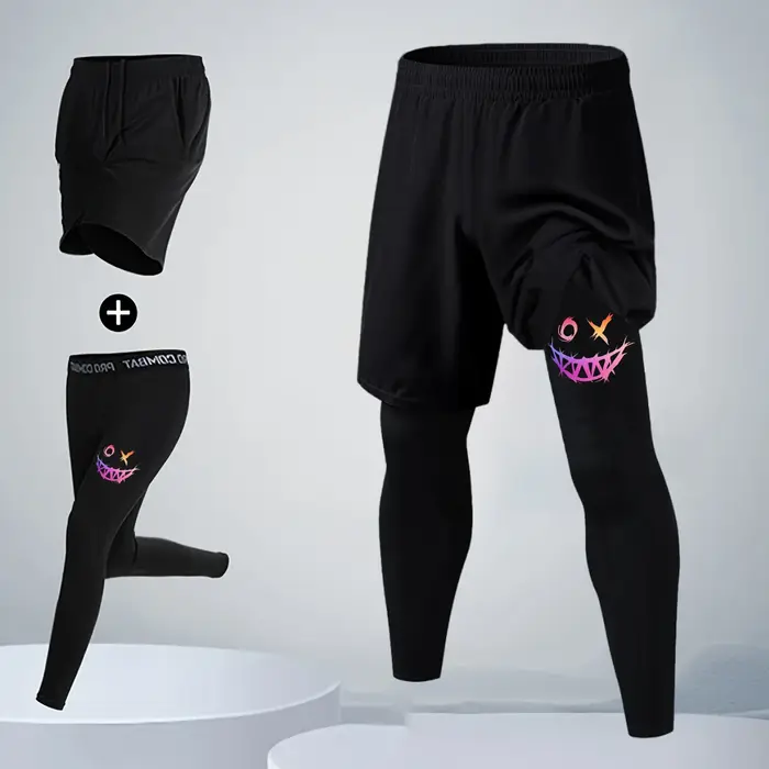 Pantalons d'entraînement de Fitness pantalons de Compression de course pour hommes Leggings d'entraî