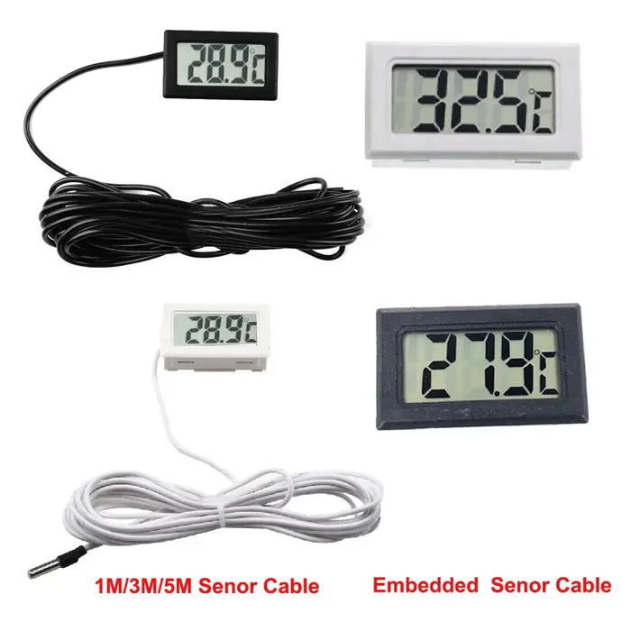 Thermomètre numérique LCD FY-10, capteur de température, testeur de température, moniteur avec câble