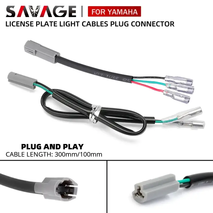Adaptateur de fil de connecteur de câble d'éclairage de plaque d'immatriculation, pour YAMAHA MT07 M