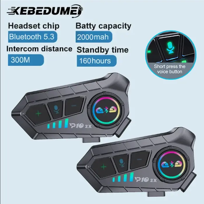 1/2 pièces casque de Moto Bluetooth Interphone casque sans fil Interphone Intercomunicador Moto étan