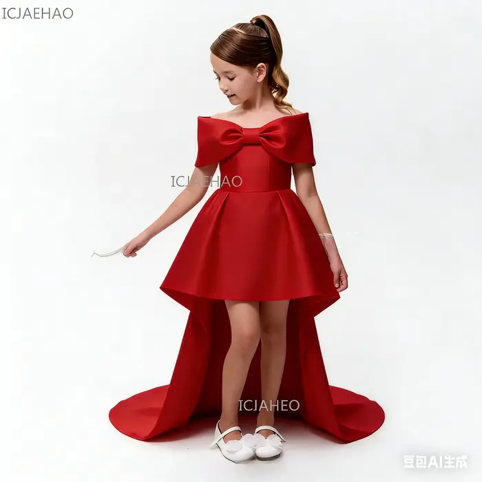Robe de princesse à épaules dénudées pour filles, idéale pour les fêtes d'anniversaire, les demoisel
