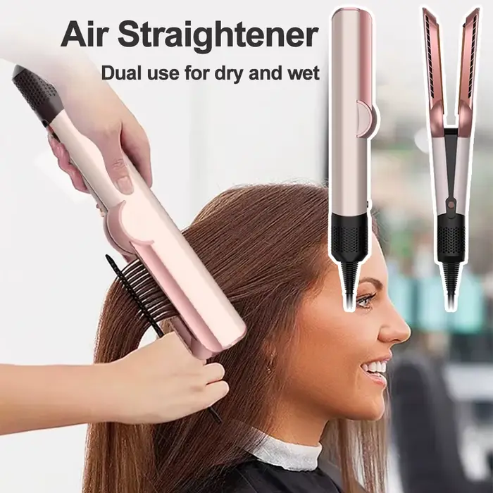 Lisseur de cheveux professionnel 2 en 1, essentiel de coiffure à la mode pour lisse, aspect élégant,