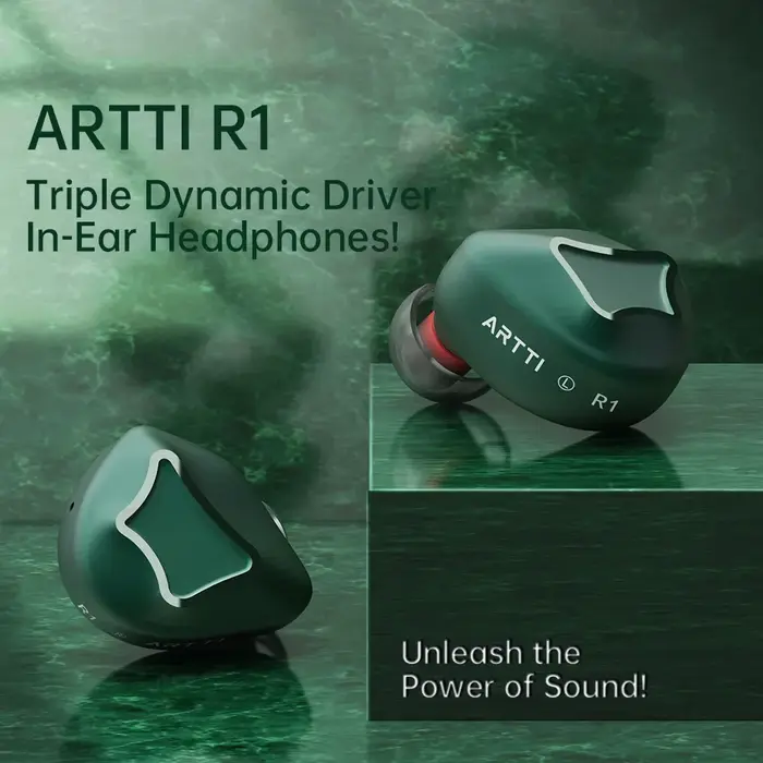 Écouteurs intra-auriculaires ARTTI R1 HIFI avec triple transducteur dynamique et connecteur détachab