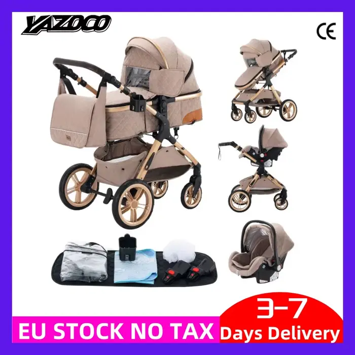 Système de poussette 3 en 1 pour bébé, poussette légère pour nouveau-nés, pliable compacte, poussett