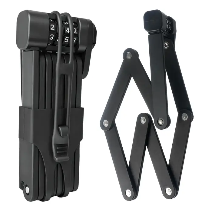 Antivol de vélo, Cadenas pliant à chaîne avec clé pour une sécurité renforcée, Antivol de vélo robuste à maillons solides pour vélo, vélo électrique, trottinette