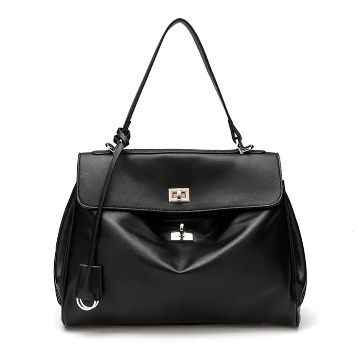 Sac fourre-tout de luxe pour femme en cuir microfibre, avec boucle dorée, sac à bandoulière et sac à